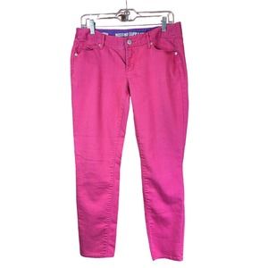 Mossimo Supply Co Juniors Size 11 Ankle Skinny Fit 6 Pink Purple Denim Jeans